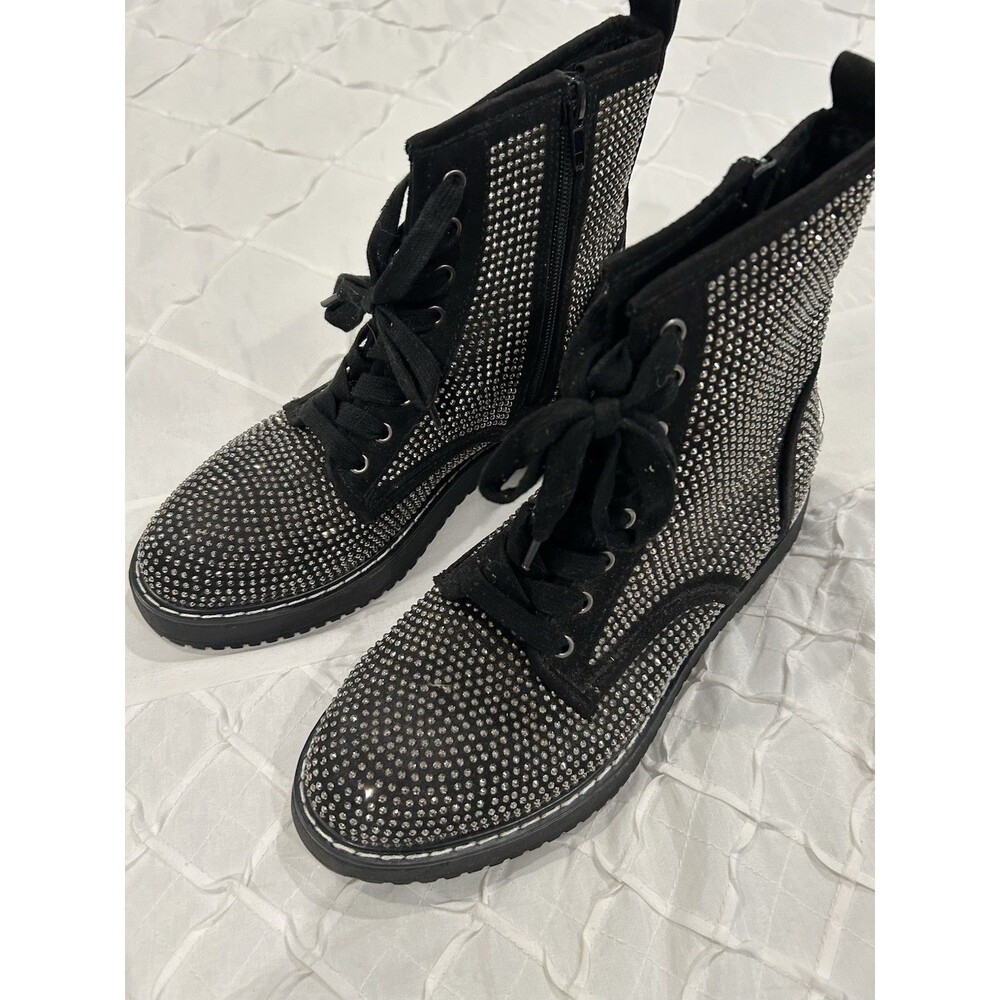 Madden Girl Black Studded Boot Size 8